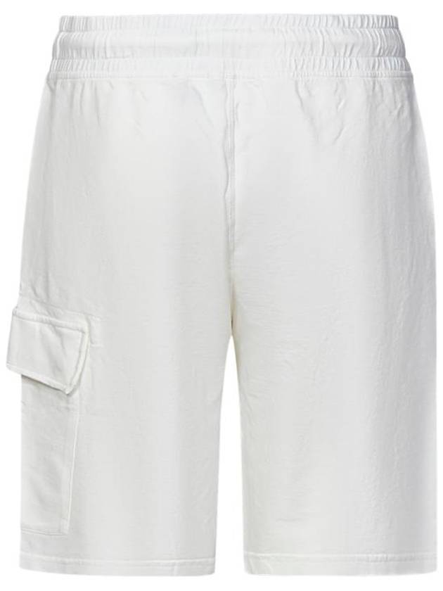 Light Fleece Utility Shorts White - CP COMPANY - BALAAN 4