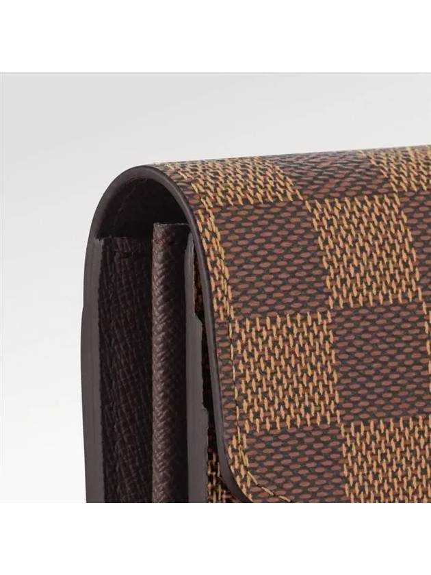 Sarah Damier Ebene Long Wallet Brown - LOUIS VUITTON - BALAAN 3