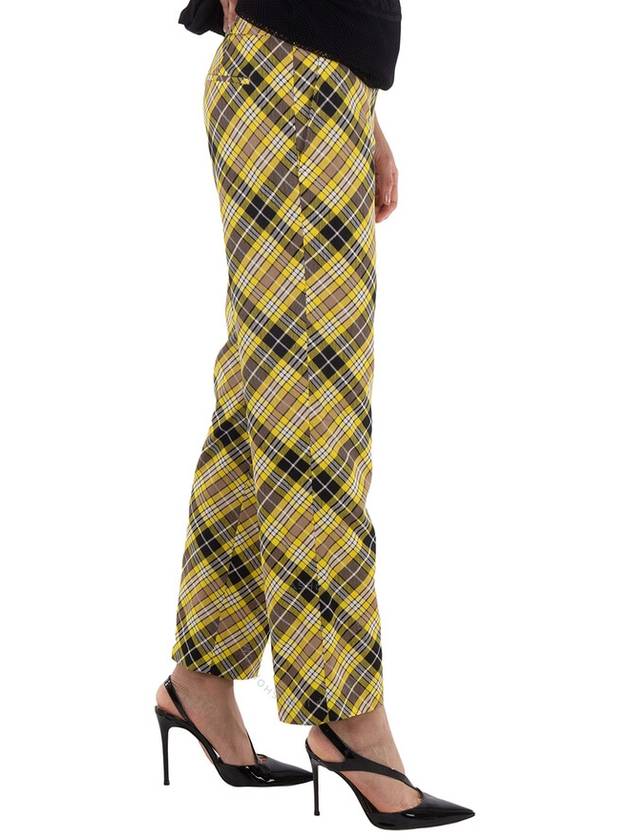 Burberry Cropped Check Technical Wool Tailored Trousers, Brand Size 6 (US Size 4) - BURBERRY - BALAAN 3