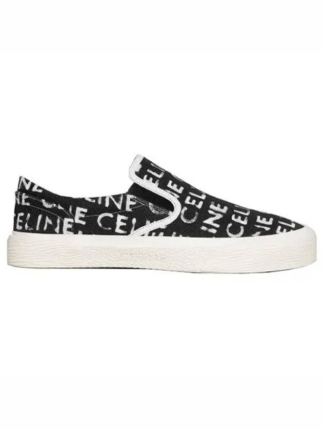 Elliott Celine Print Canvas Slips-On Black - CELINE - BALAAN 2