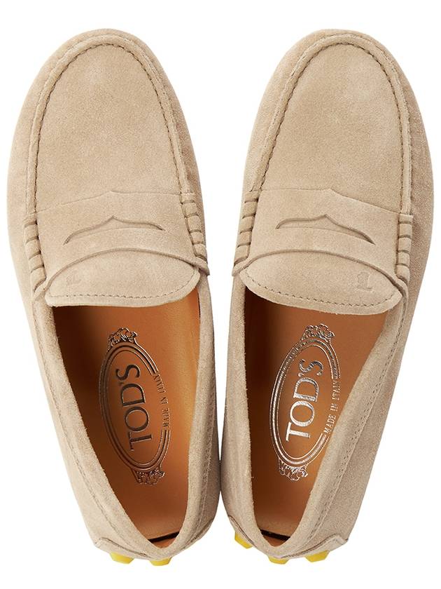 Gommino Bubble Suede Driving Shoes Beige - TOD'S - BALAAN 3