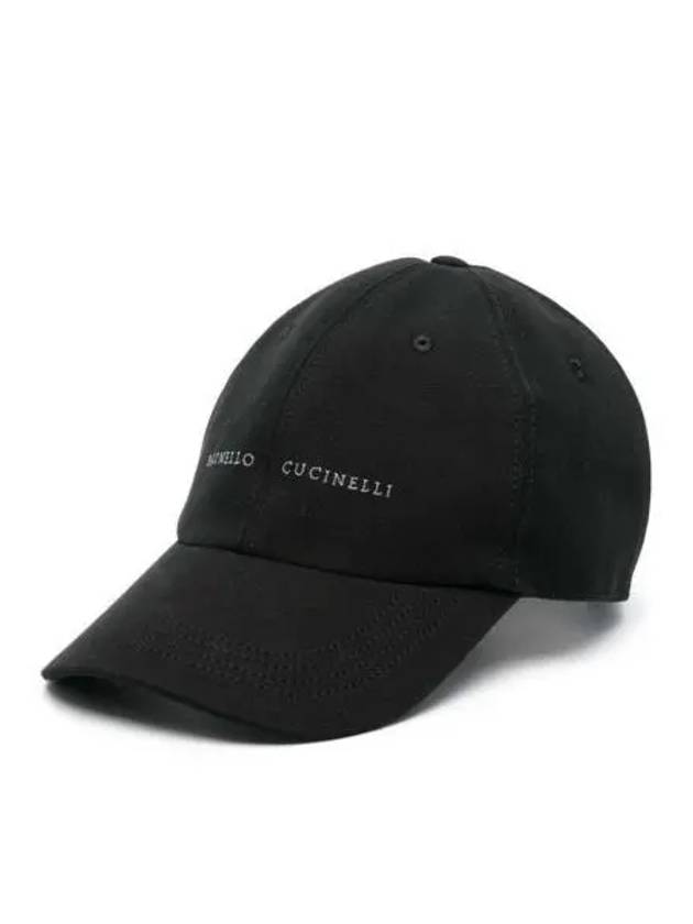 Embroidered Logo Cotton Ball Cap Black - BRUNELLO CUCINELLI - BALAAN 2