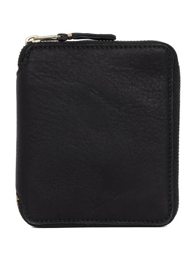 Black washed zipper half wallet SA2100WW 1 - COMME DES GARCONS - BALAAN 1