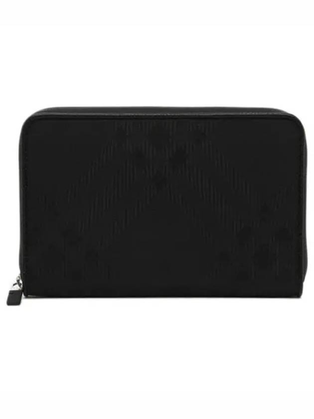 Check Jacquard Large Zip Long Wallet Black - BURBERRY - BALAAN 2