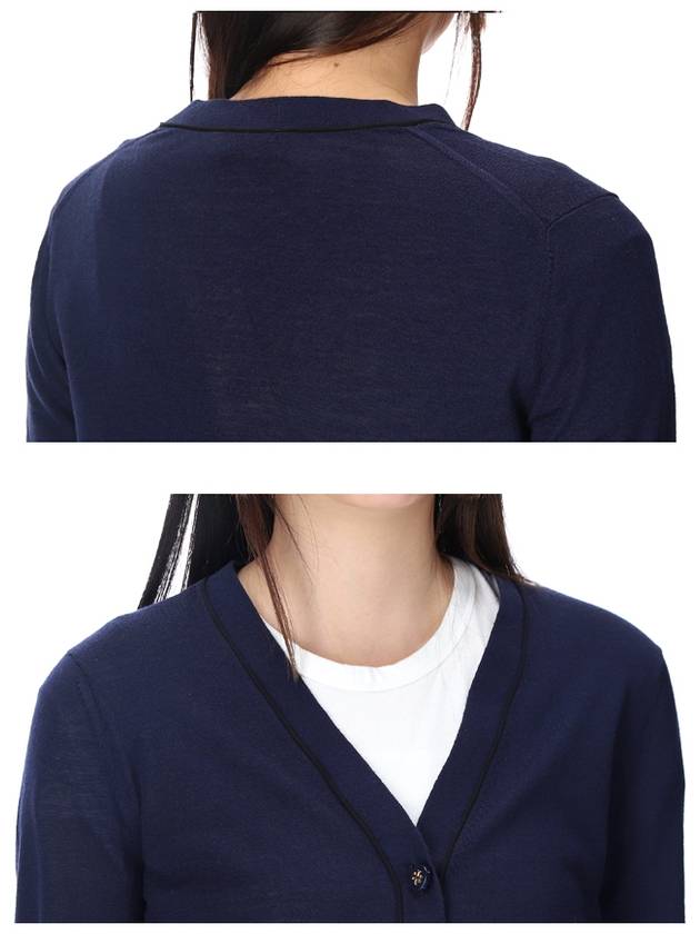 Simone Knit Cardigan Navy - TORY BURCH - BALAAN 7