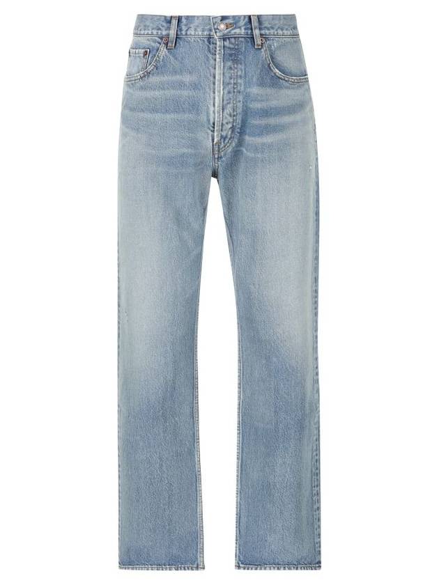 Loose Fit Mid Rise Jeans Blue - SAINT LAURENT - BALAAN 2