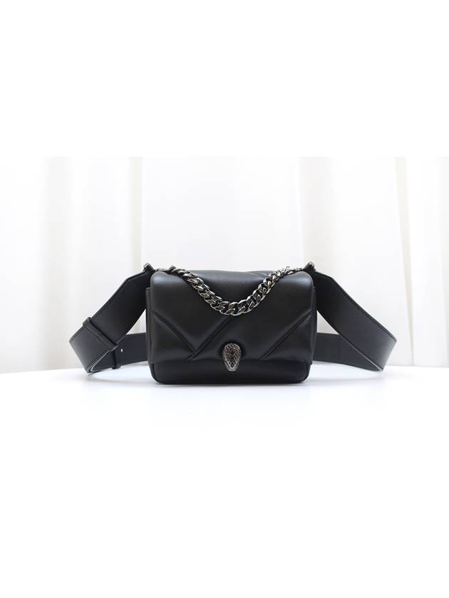 Serfendi Cabochon Small Chain Cross Bag Black 291084 - BVLGARI - BALAAN 5