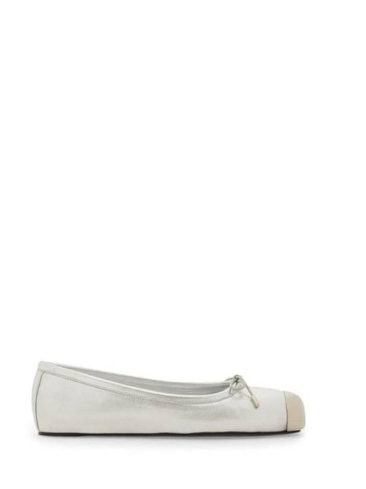 Ballerina Flat Shoes White - ALEXANDER MCQUEEN - BALAAN 1