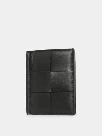 Cassette Slim Flap Card Wallet Black - BOTTEGA VENETA - BALAAN 2