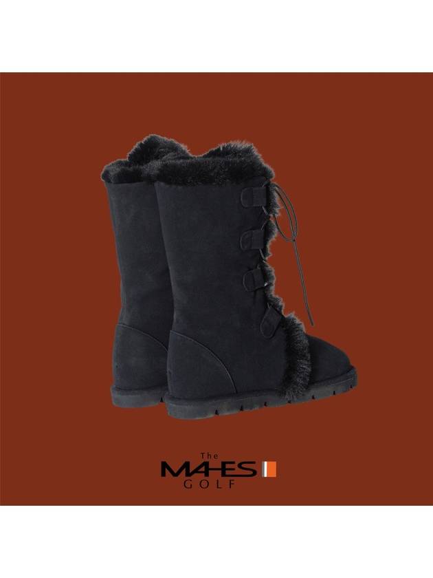 Women's Middle Long Boots Essential Mink Fur Suede Middle Leg Boots MSH00803 - MAHES - BALAAN 3