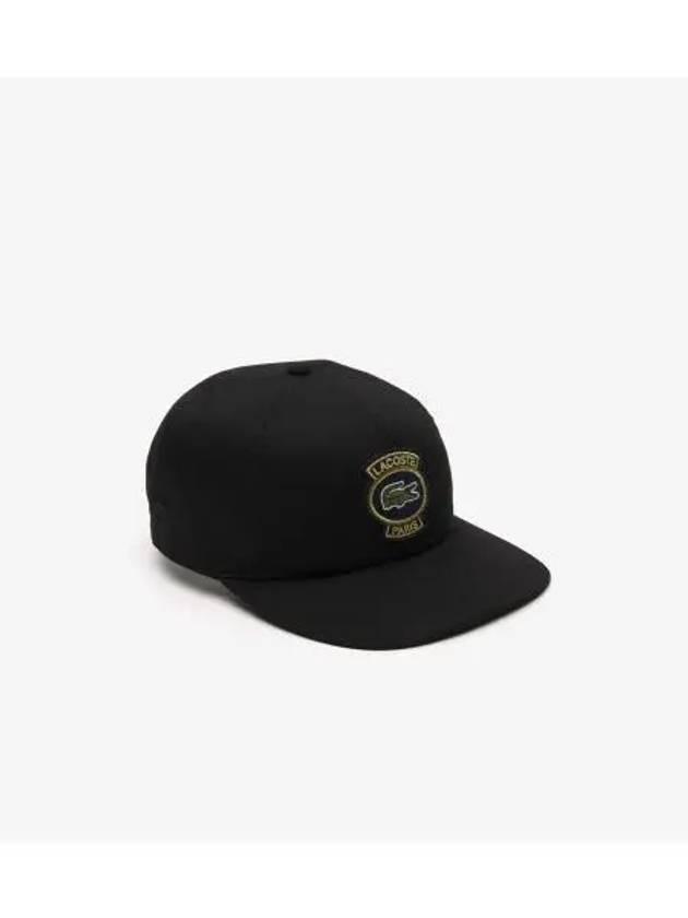 Croc Waffen Snapback Shape Ball Cap Black - LACOSTE - BALAAN 1