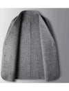 Notched lapel collar wool gray jacket JK127 - IKALOOOK - BALAAN 3