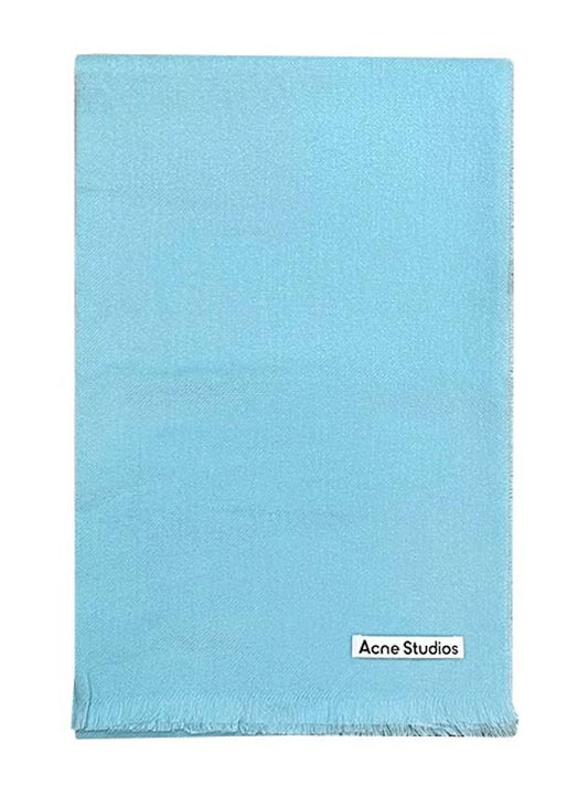 Logo Wool Muffler Aqua Blue - ACNE STUDIOS - BALAAN 2