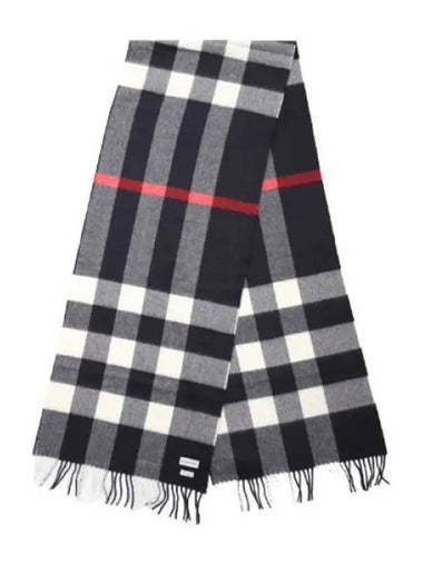 check cashmere scarf men - BURBERRY - BALAAN 1