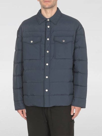 Quilted Padded Shirt Jacket Midnight Blue - KENZO - BALAAN 2