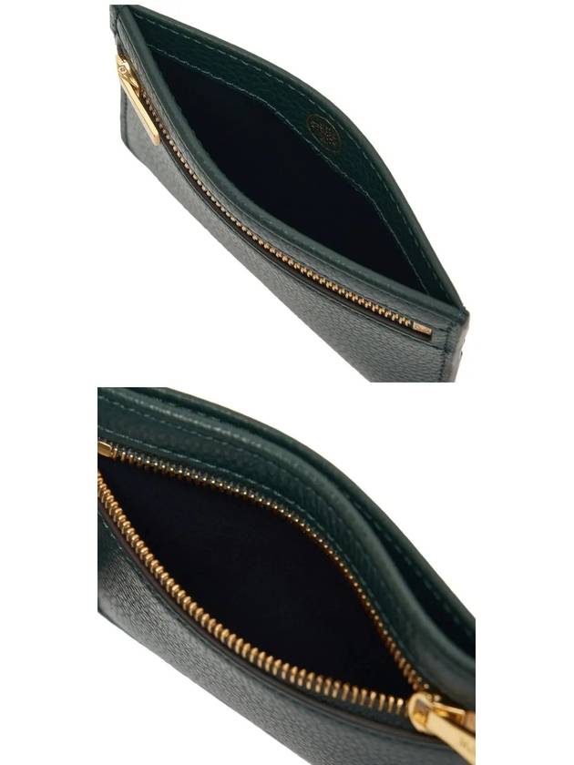 Classic Grained Leather Zipped Card Holder Green - MULBERRY - BALAAN 4