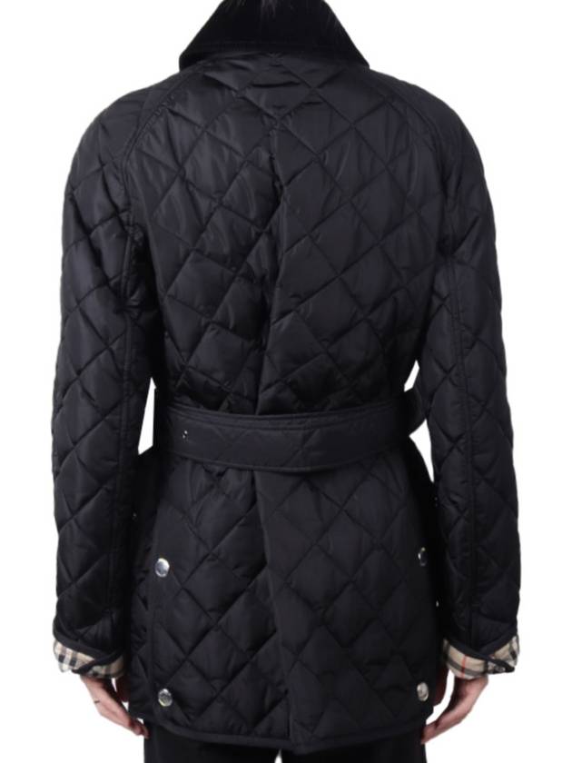 Diamond Quilted Nylon Jacket Black - BURBERRY - BALAAN 3