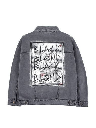 Division Denim Jacket Dark Grey - BLACKBLOND - BALAAN 1