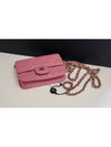 classic gold caviar chain mini cross bag rose pink - CHANEL - BALAAN.