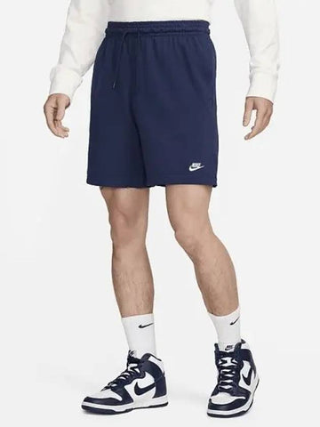 Club Men s Knit Shorts Midnight Navy White FQ4361 410 726990 - NIKE - BALAAN 1