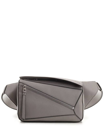 Puzzle Mini Calfskin Belt Bag Asphalt Grey - LOEWE - BALAAN 1