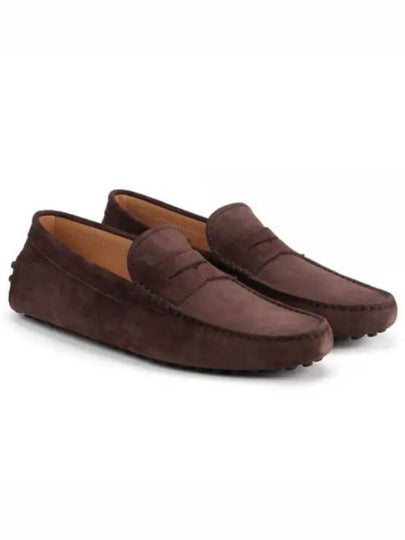 Men's Suede Gommino Driving Shoes Brown - TOD'S - BALAAN 2