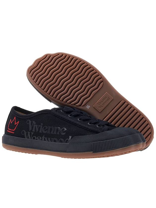 Animal Gym Canvas Low Top Sneakers Black - VIVIENNE WESTWOOD - BALAAN 6