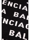 intarsia all-over logo crew neck knit top black - BALENCIAGA - BALAAN 4