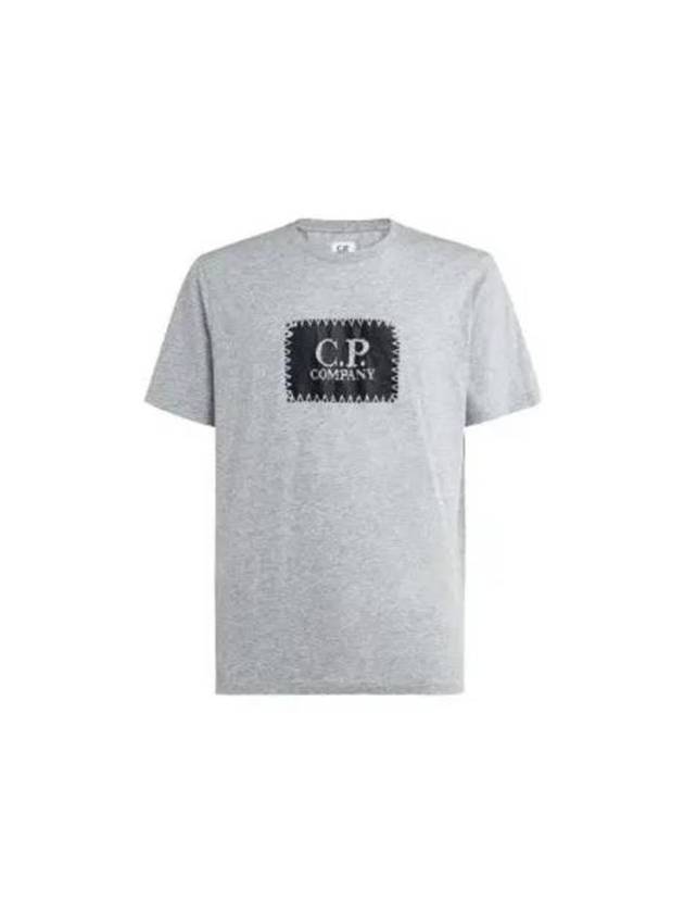 30/1 Jersey Label Style Logo Short Sleeve T-Shirt Grey - CP COMPANY - BALAAN 2