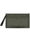 Rockstud Clutch Bag Khaki - VALENTINO - BALAAN 1