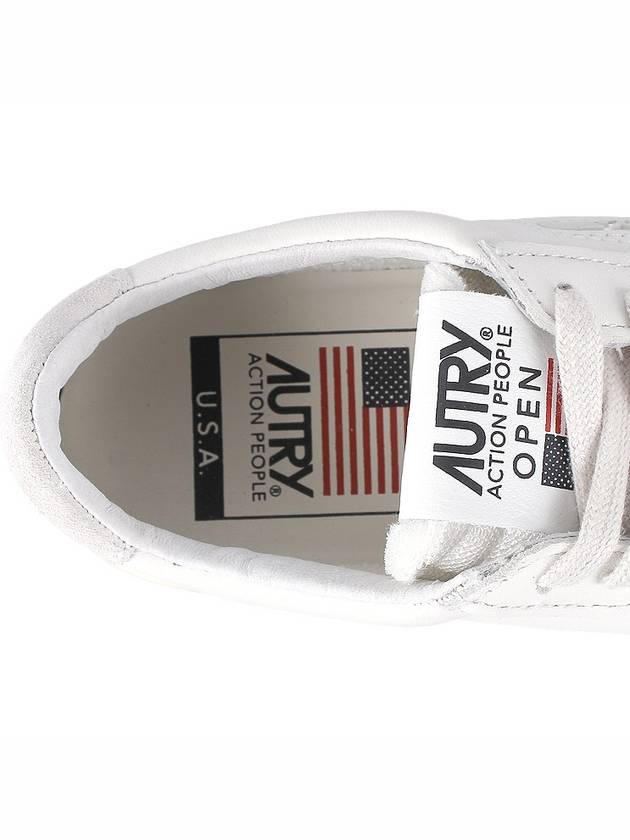 Suede Leather Low Top Sneakers White - AUTRY - BALAAN 9