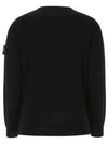 Logo Patch Round Neck Knit Top Black - STONE ISLAND - BALAAN 3