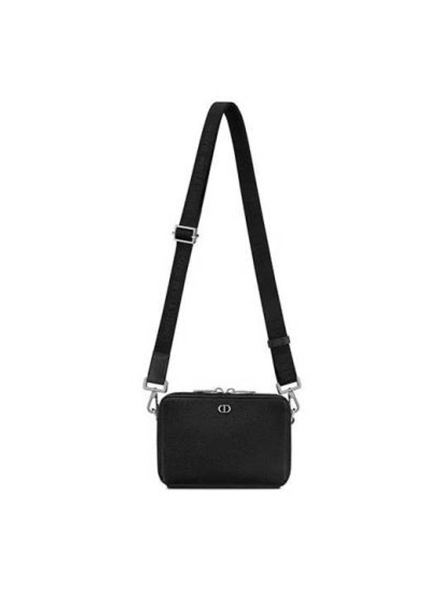 CD Icon Logo Leather Pouch Bag Black - DIOR - BALAAN 4