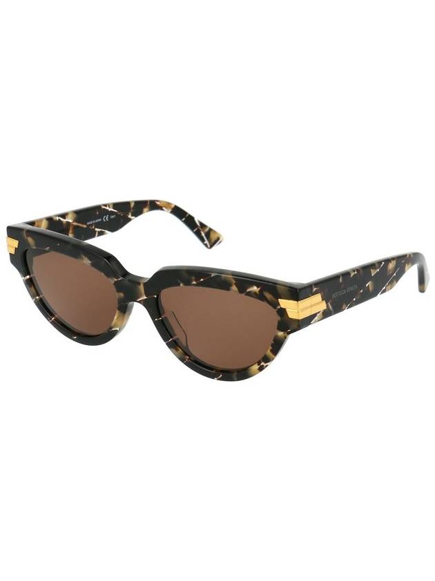 Eyewear Gold Logo Cat Eye Sunglasses Havana Brown - BOTTEGA VENETA - BALAAN 3