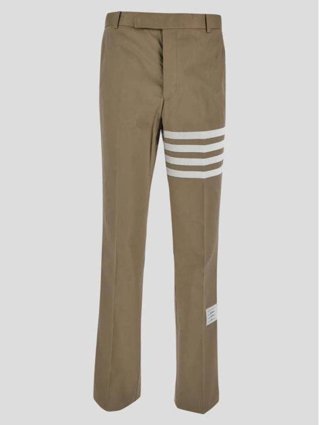 Diagonal Unconstructed Chino Straight Pants Beige - THOM BROWNE - BALAAN 2