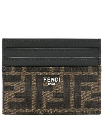 Fendi Ff Jacquard Card Holder Accessories - FENDI - BALAAN 1