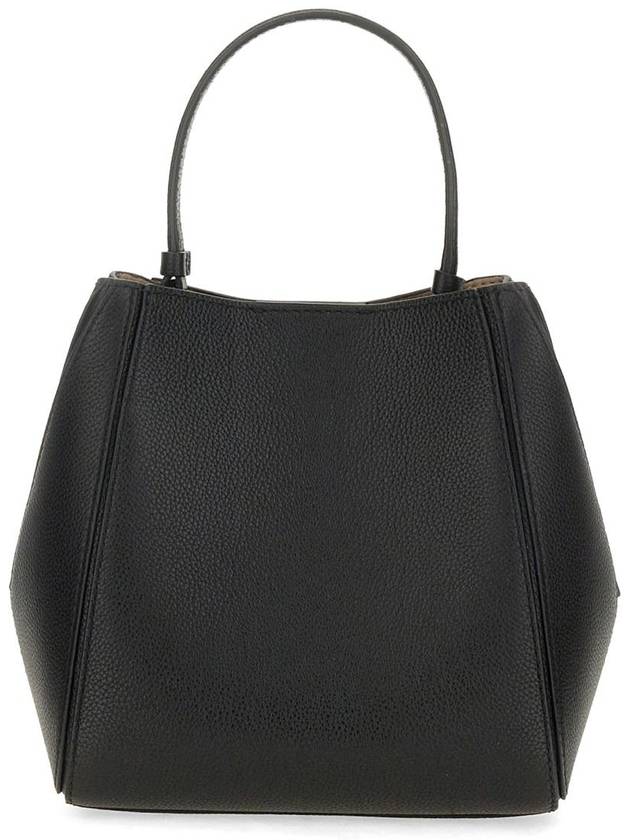 Mcgraw Logo Small Bucket Bag Black - TORY BURCH - BALAAN 3