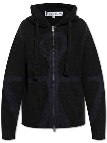 JW Anderson Wool Cardigan, Women's, Black - JW ANDERSON - BALAAN 1