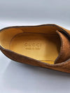 Men s Double G Lace Up Suede Leather Derby Cocoa Brown - GUCCI - BALAAN 8