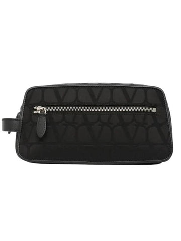 Toile Iconographe Pouch Bag Black - VALENTINO - BALAAN 1