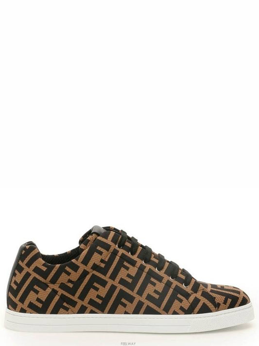 Tech Fabric Low Top Sneakers Brown - FENDI - BALAAN 2