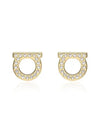 Gancini Crystal Small Earrings Gold - SALVATORE FERRAGAMO - BALAAN 5