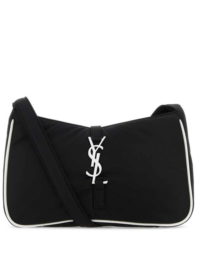 5 A 7 Regenerated Nylon Shoulder Bag White Black - SAINT LAURENT - BALAAN 2