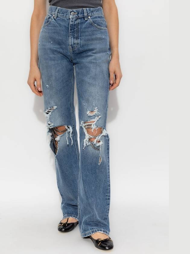 Stella McCartney Jeans With Vintage Effect, Women's, Blue - STELLA MCCARTNEY - BALAAN 3