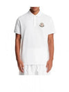 Logo Patch Cotton Polo Shirt White - MONCLER - BALAAN 2