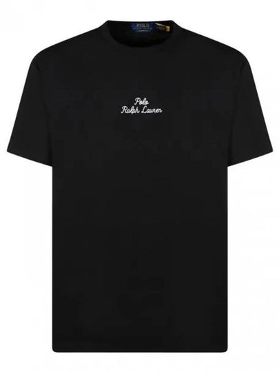 Embroidered Logo Cotton Short Sleeve T-shirt Black - POLO RALPH LAUREN - BALAAN 2