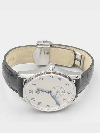 WAS2111 Carrera Heritage White Dial Blue Hands See through Back Automatic Leather Band Men s Watch - TAG HEUER - BALAAN 2