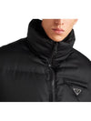 Medium-Length Re-Nylon Reversible Down Padded Jacket Black - PRADA - BALAAN 6