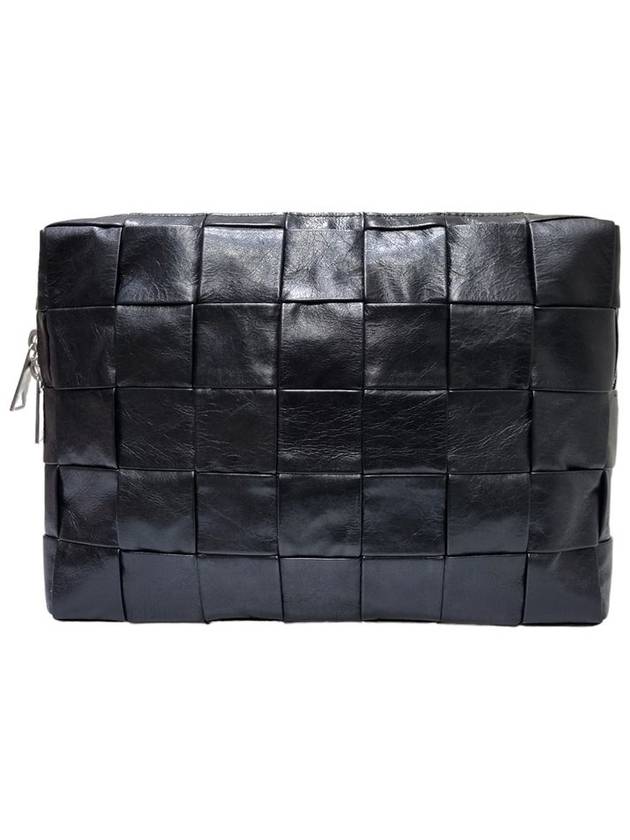 Women s 649994 Black Cassette Document Clutch - BOTTEGA VENETA - BALAAN 2