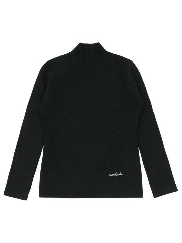 Functional thermal half neck knit BLACK - MONBIRDIE GOLF - BALAAN 5